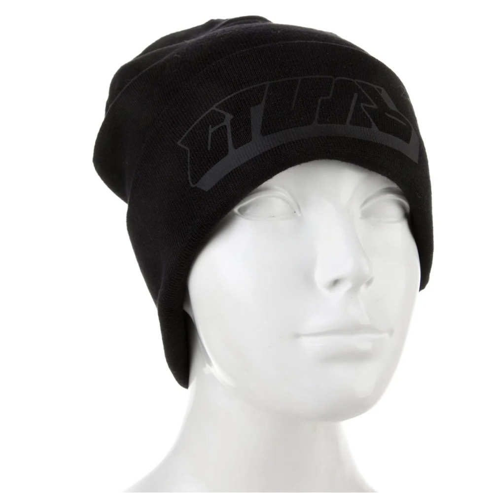 Heron Preston 100% Wool Beanie Black CТИЛЬ Logo Patch Hat - Picture 4 of 11